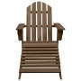 Adirondack chair with ottoman and garden table solid brown spruce by vidaXL, Garden sets - Ref: Foro24-315931, Price: 113,78 ...