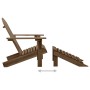 Adirondack chair with ottoman and garden table solid brown spruce by vidaXL, Garden sets - Ref: Foro24-315931, Price: 113,89 ...