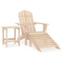 Adirondack garden chair with ottoman and solid pink spruce table by vidaXL, Garden sets - Ref: Foro24-315932, Price: 89,37 €,...