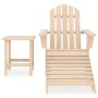 Adirondack garden chair with ottoman and solid pink spruce table by vidaXL, Garden sets - Ref: Foro24-315932, Price: 89,37 €,...