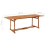 Garden dining table 220x90x75 cm solid acacia wood by vidaXL, Garden tables - Ref: Foro24-315946, Price: 238,72 €, Discount: %