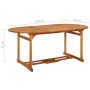 Mesa de comedor jardín 180x90x75 cm madera maciza de acacia de vidaXL, Mesas de jardín - Ref: Foro24-315948, Precio: 192,60 €...