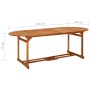 Mesa de comedor jardín 220x90x75 cm madera maciza de acacia de vidaXL, Mesas de jardín - Ref: Foro24-315949, Precio: 245,93 €...