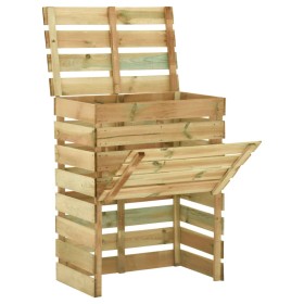 Compostador de láminas madera de pino impregnada 80x50x100 cm de vidaXL, Compostadores - Ref: Foro24-316062, Precio: 79,99 €,...