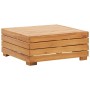 Mesa de jardin y reposapiés con cojin y de madera maciza acacia de vidaXL, Sofás modulares de exterior - Ref: Foro24-316084, ...