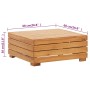 Set de mesa y reposapiés de jardín cojín madera maciza acacia de vidaXL, Sofás modulares de exterior - Ref: Foro24-316083, Pr...