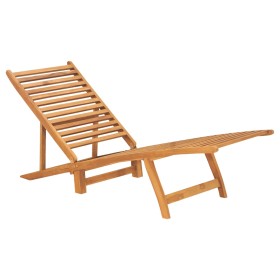 Tumbona de madera maciza de teca de vidaXL, Tumbonas - Ref: Foro24-316151, Precio: 100,99 €, Descuento: %