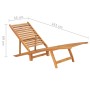 Solid teak wood sun lounger by vidaXL, Loungers - Ref: Foro24-316151, Price: 100,99 €, Discount: %