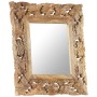 Brown hand carved mirror 50x50 cm solid mango wood by vidaXL, Mirrors - Ref: Foro24-321638, Price: 68,74 €, Discount: %