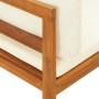 Set muebles de jardín 2 pzas cojines crema madera de acacia de vidaXL, Sofás modulares de exterior - Ref: Foro24-316316, Prec...