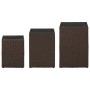 Side table set, glass surface, synthetic brown rattan by vidaXL, Side tables - Ref: Foro24-316380, Price: 82,24 €, Discount: %