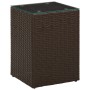 Side table set, glass surface, synthetic brown rattan by vidaXL, Side tables - Ref: Foro24-316380, Price: 82,24 €, Discount: %