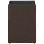 Side table set, glass surface, synthetic brown rattan by vidaXL, Side tables - Ref: Foro24-316380, Price: 82,24 €, Discount: %