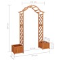 Garden pergola with solid fir wood planter by vidaXL, Pergolas, arches and garden trellises - Ref: Foro24-316388, Price: 125,...