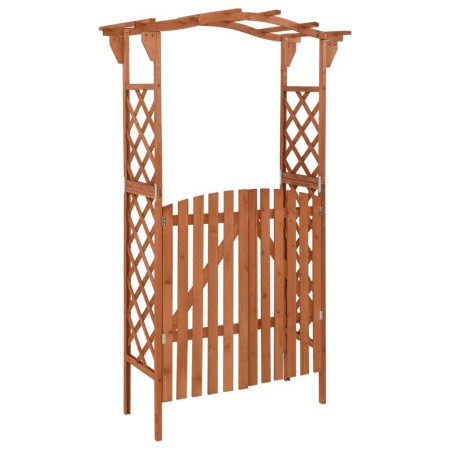 Pergola with solid fir wood door 116x40x204 cm by vidaXL, Pergolas, arches and garden trellises - Ref: Foro24-316389, Price: ...