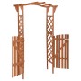 Pérgola con puerta madera maciza de abeto 116x40x204 cm de vidaXL, Pérgolas, arcos y enrejados de jardín - Ref: Foro24-316389...