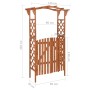 Pergola with solid fir wood door 116x40x204 cm by vidaXL, Pergolas, arches and garden trellises - Ref: Foro24-316389, Price: ...