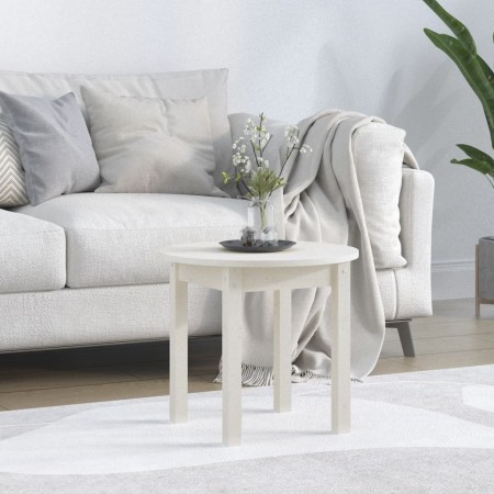 Solid white pine wood coffee table Ø 45x40 cm by vidaXL, Coffee table - Ref: Foro24-822333, Price: 35,99 €, Discount: %