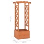 Trellis planter with fir wood arch 49x39x117 cm by vidaXL, Pots and planters - Ref: Foro24-316391, Price: 48,25 €, Discount: %