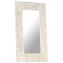 Espejo de madera maciza de mango blanco 80x50 cm de vidaXL, Espejos - Ref: Foro24-321633, Precio: 91,71 €, Descuento: %