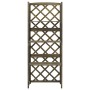 Lattice with solid gray fir wood shelves 55x30x140 cm by vidaXL, Pergolas, arches and garden trellises - Ref: Foro24-316410, ...