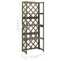 Lattice with solid gray fir wood shelves 55x30x140 cm by vidaXL, Pergolas, arches and garden trellises - Ref: Foro24-316410, ...