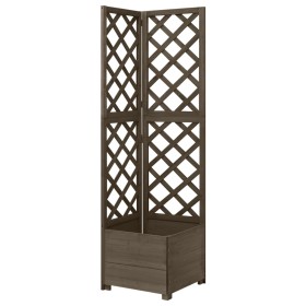 Corner lattice planter made of gray fir wood 40x40x150 cm by vidaXL, Pots and planters - Ref: Foro24-316412, Price: 62,47 €, ...