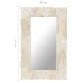 Espejo de madera maciza de mango blanco 80x50 cm de vidaXL, Espejos - Ref: Foro24-321633, Precio: 91,71 €, Descuento: %