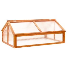 Brown spruce wood greenhouse 114x80x50 cm by vidaXL, Greenhouses - Ref: Foro24-316415, Price: 107,68 €, Discount: %