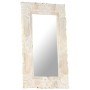 Espejo de madera maciza de mango blanco 80x50 cm de vidaXL, Espejos - Ref: Foro24-321633, Precio: 91,71 €, Descuento: %