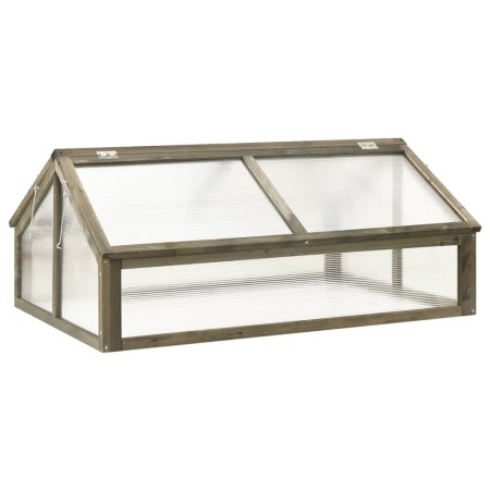 Invernadero de madera de abeto gris 114x80x50 cm de vidaXL, Invernaderos - Ref: Foro24-316416, Precio: 110,92 €, Descuento: %