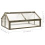 Invernadero de madera de abeto gris 114x80x50 cm de vidaXL, Invernaderos - Ref: Foro24-316416, Precio: 110,92 €, Descuento: %