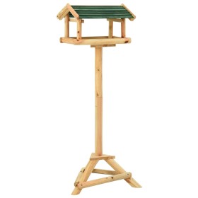 Comedero para pájaros con soporte madera de abeto 37x28x100 cm de vidaXL, Comederos para pájaros - Ref: Foro24-316418, Precio...