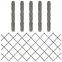 Fence with lattice, 5 units, solid gray fir wood, 180x80 cm. by vidaXL, fence panels - Ref: Foro24-316425, Price: 48,57 €, Di...