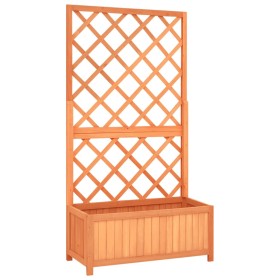 Brown fir wood garden trellis planter 70x30x135cm by vidaXL, Pots and planters - Ref: Foro24-316426, Price: 58,78 €, Discount: %