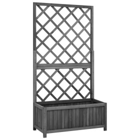 Black fir wood garden trellis planter 70x30x135cm by vidaXL, Pots and planters - Ref: Foro24-316427, Price: 60,99 €, Discount: %