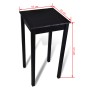 Black MDF high bar table 55x55x107 cm by vidaXL, Kitchen and dining tables - Ref: Foro24-240379, Price: 91,99 €, Discount: %