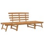 Banco de jardín 2 en 1 190 cm madera maciza acacia de vidaXL, Bancos de jardín - Ref: Foro24-316471, Precio: 164,15 €, Descue...