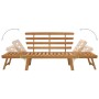 2 in 1 Gartenbank 190 cm massives Akazienholz von vidaXL, Gartenbänke - Ref: Foro24-316471, Preis: 164,10 €, Rabatt: %