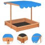 Sandbox with adjustable fir wood roof 115x115x115 cm by vidaXL, sandboxes - Ref: Foro24-316473, Price: 82,64 €, Discount: %