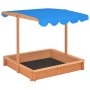 Sandbox with adjustable fir wood roof 115x115x115 cm by vidaXL, sandboxes - Ref: Foro24-316473, Price: 82,64 €, Discount: %