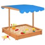 Sandbox with adjustable fir wood roof 115x115x115 cm by vidaXL, sandboxes - Ref: Foro24-316473, Price: 82,64 €, Discount: %