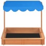 Sandbox with adjustable fir wood roof 115x115x115 cm by vidaXL, sandboxes - Ref: Foro24-316473, Price: 82,64 €, Discount: %