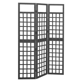 3-panel black fir wood screen/trellis 121x180 cm by vidaXL, Room dividers - Ref: Foro24-316482, Price: 71,10 €, Discount: %