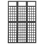 3-panel black fir wood screen/trellis 121x180 cm by vidaXL, Room dividers - Ref: Foro24-316482, Price: 71,01 €, Discount: %