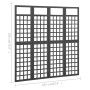 4-panel black fir wood screen/trellis 161x180 cm by vidaXL, Room dividers - Ref: Foro24-316483, Price: 95,92 €, Discount: %