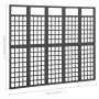 Folding screen/Lattice with 5 panels made of black fir wood 201.5x180 cm by vidaXL, Room dividers - Ref: Foro24-316484, Price...