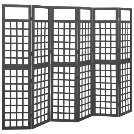 Screen/Trellis with 6 panels of black spruce wood 242.5x180 cm by vidaXL, Room dividers - Ref: Foro24-316485, Price: 129,62 €...