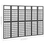 Screen/Trellis with 6 panels of black spruce wood 242.5x180 cm by vidaXL, Room dividers - Ref: Foro24-316485, Price: 129,62 €...