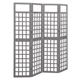 Screen/Trellis with 4 panels gray fir wood 161x180 cm by vidaXL, Room dividers - Ref: Foro24-316487, Price: 93,99 €, Discount: %